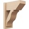 Ekena Millwork 8-in W x 16-in D x 20-in H Funston Slat Rough Cedar Woodgrain TimberThane Outlooker, Primed Tan OUTUR080X16X20FST24RCPR - alternate 1
